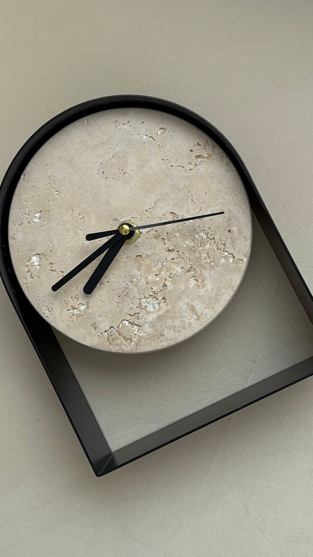 Travertine Arch Clock