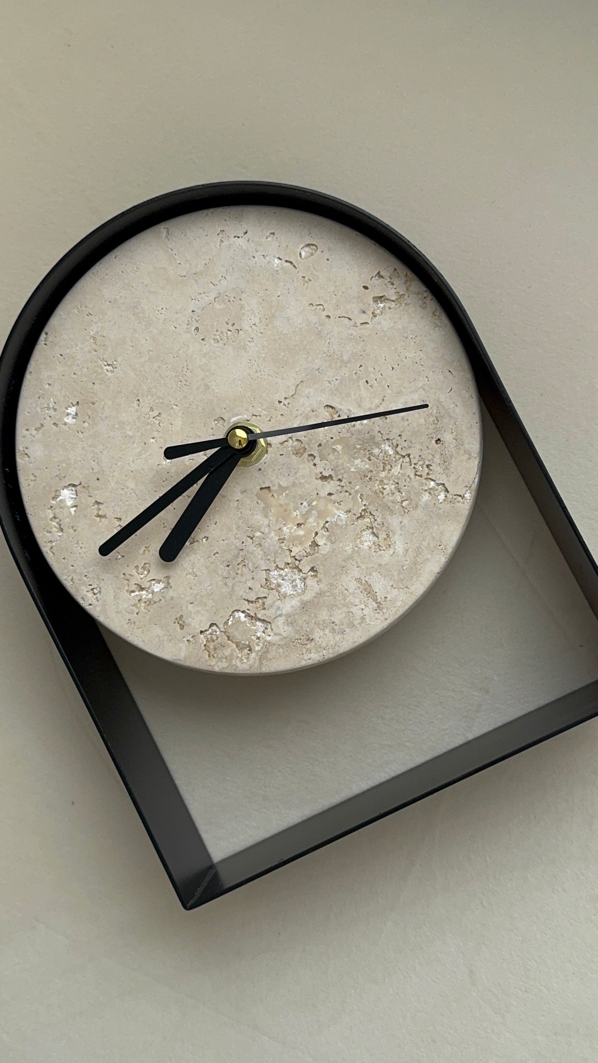 Travertine Arch Clock