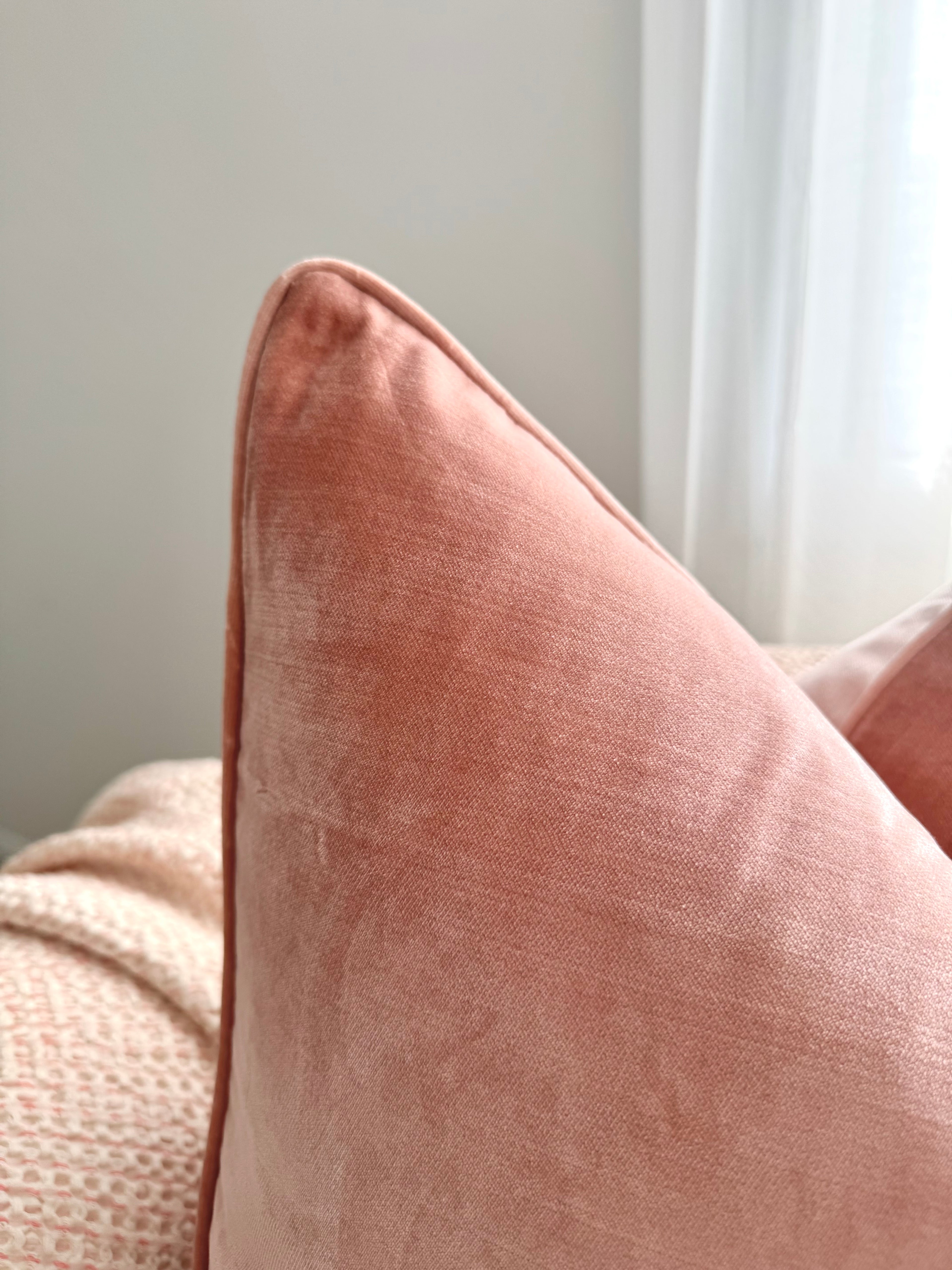 Pink Velvet Cushion Cover 55x55cm